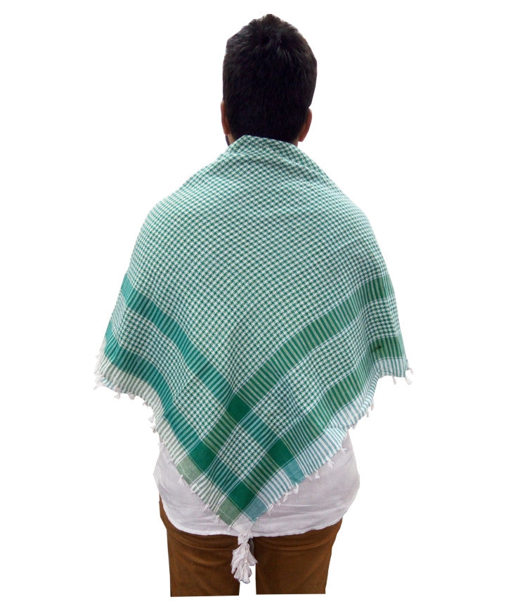 GREEN CHECKED ARAB SCARF