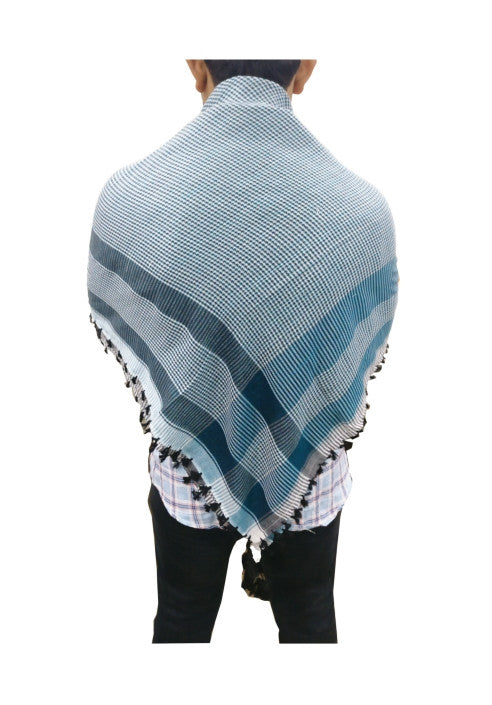 SKY BLUE MIXED WHITE ARAB SCARF