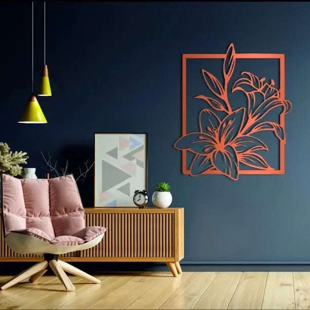 Lily Flower Metal Wall Art