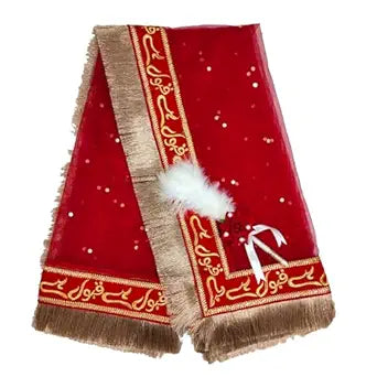 Red Women Net Qubool Hai Dupatta With Nikaah Pen|Dulhan Qubool Hai Dupatta