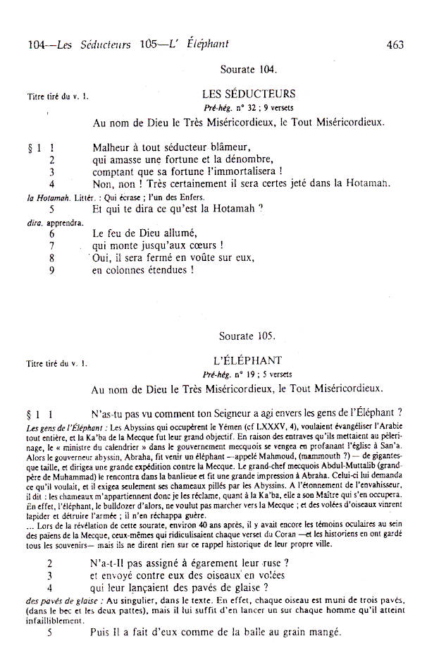 Le Saint Coran – Traduction Fransïaise avec Commentaire