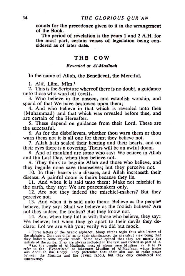 Meaning of The Glorious Quran – M.M. Pickthall