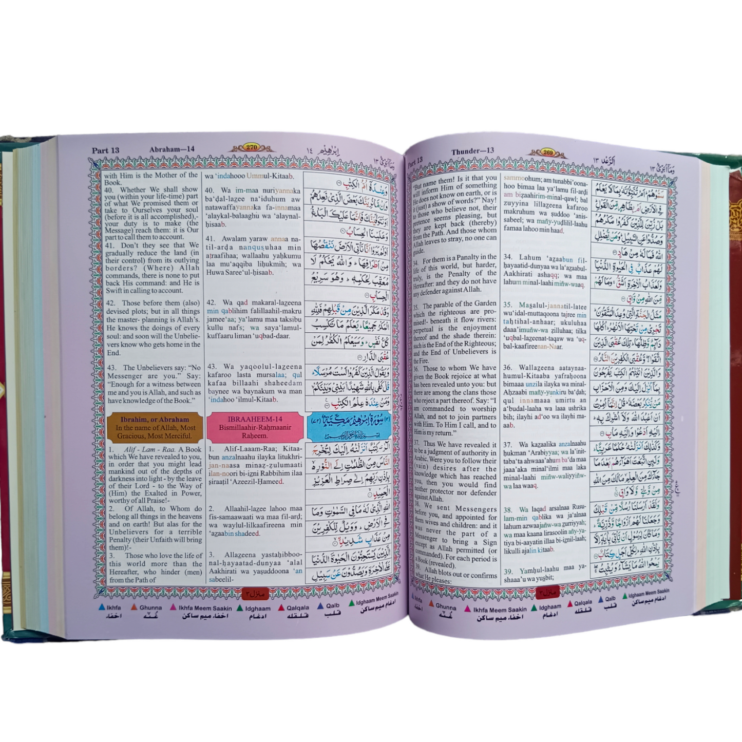The Holy Quran With Colour Coded English Transliteration