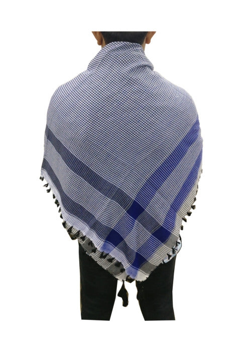 BLUE MIXED BLACK ARAB SCARF