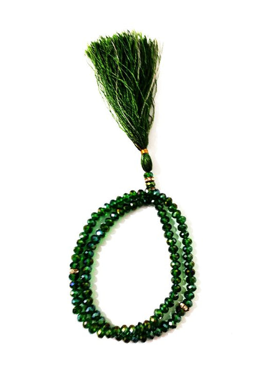 Dark Green Crystal 5mm Tasbih