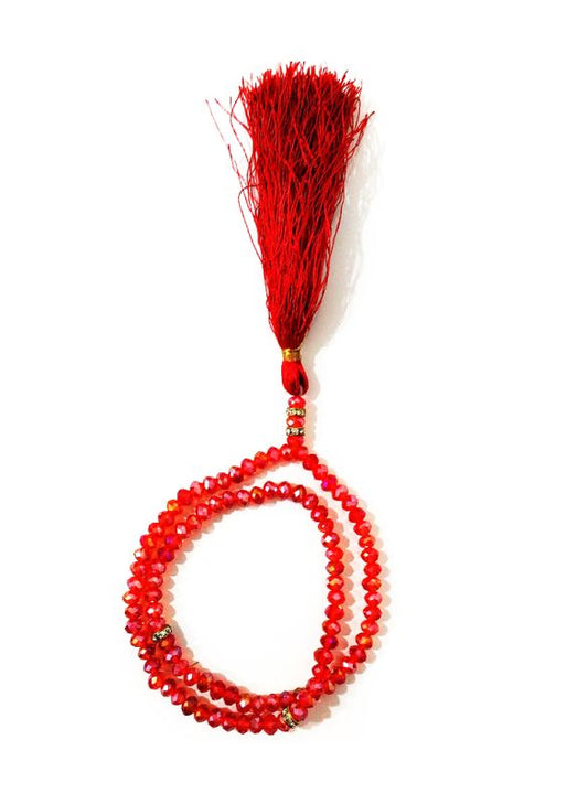 Red Crystal 5mm Tasbih