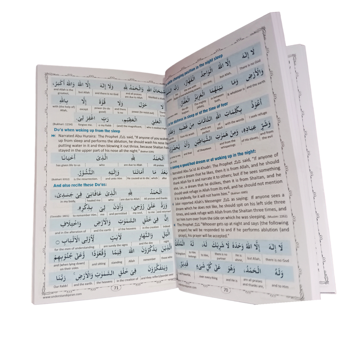 Adhkar and Du'as(Recitations &amp; Prayers/Supplications) with word-for-word translation