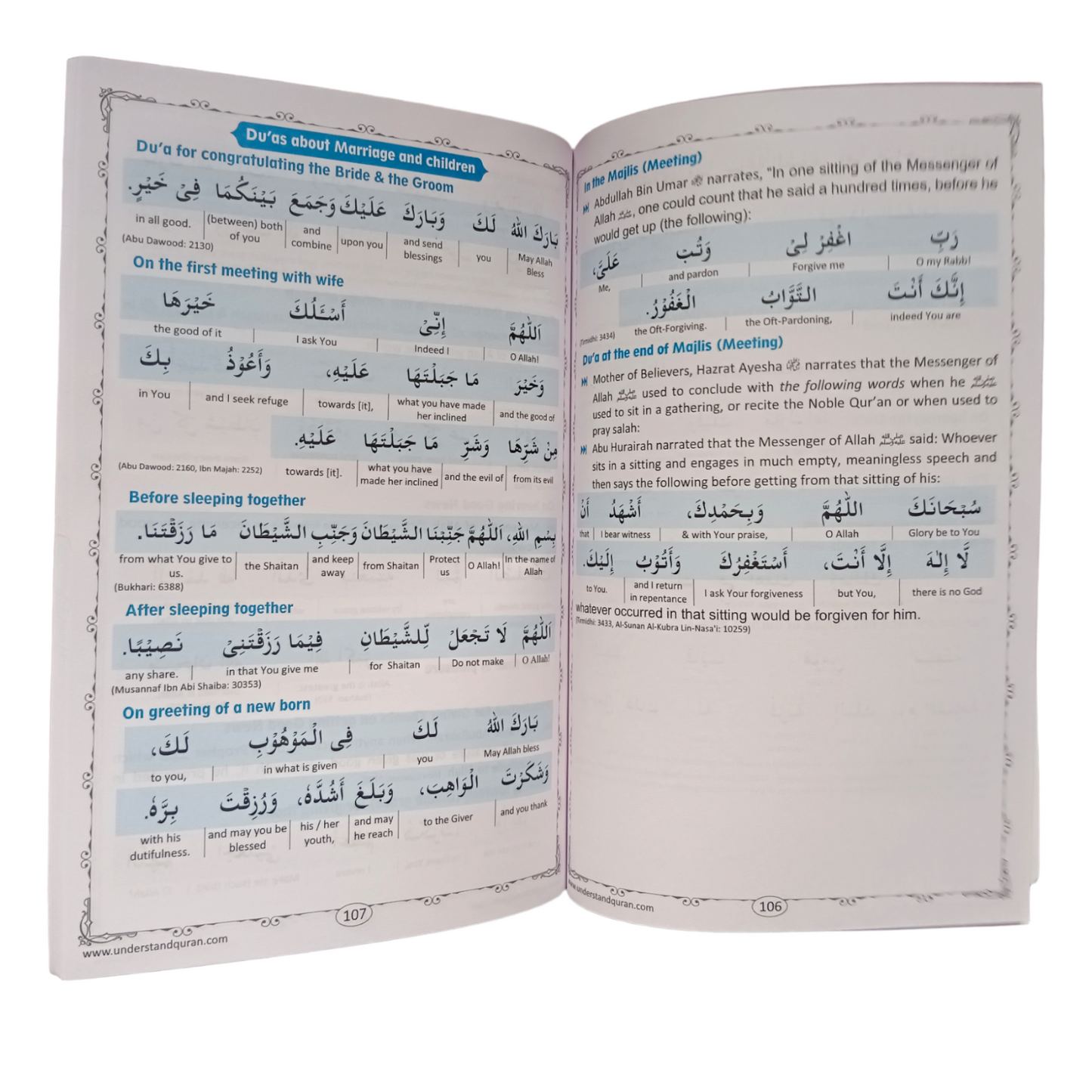 Adhkar and Du'as(Recitations &amp; Prayers/Supplications) with word-for-word translation