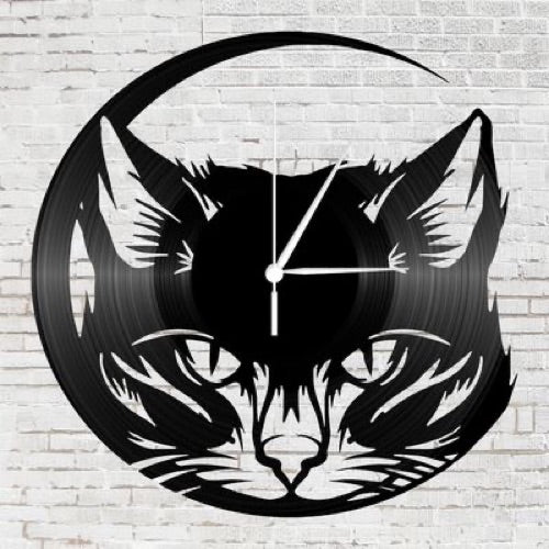 Cat Wall Clock Metal