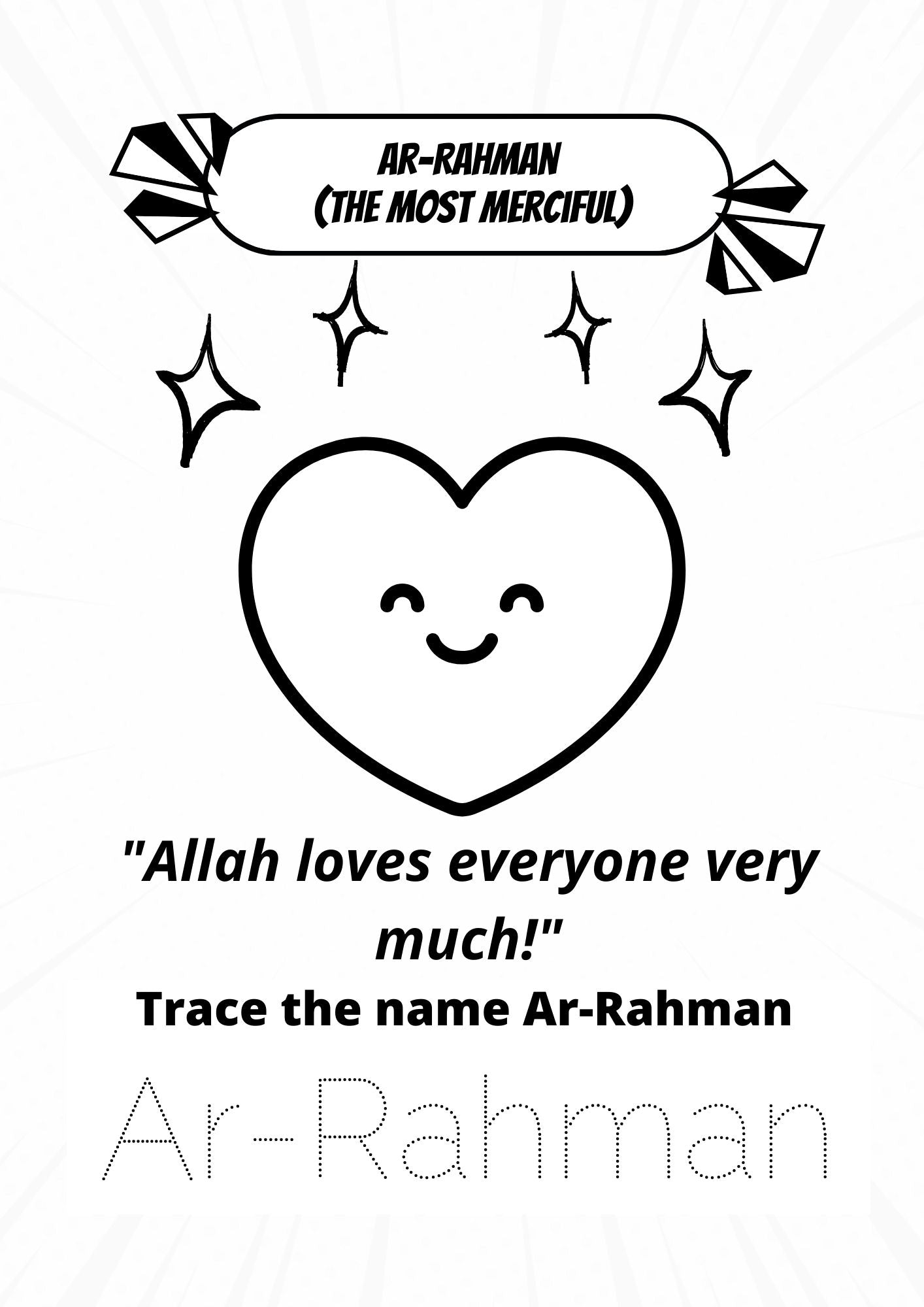 99 Names of Allah – Colouring Book (Spiral Binding)