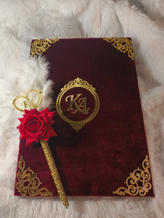 Premium Nikhanama certificate with Signature Pen| Islamic Marriage Certificate | Nikkah nama | Islamic | Nikkah Contract | Wedding Gift | Calligraphy