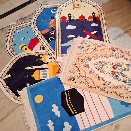 Kids Prayer Mat | Velvet Janamaz | Kids Janamaz