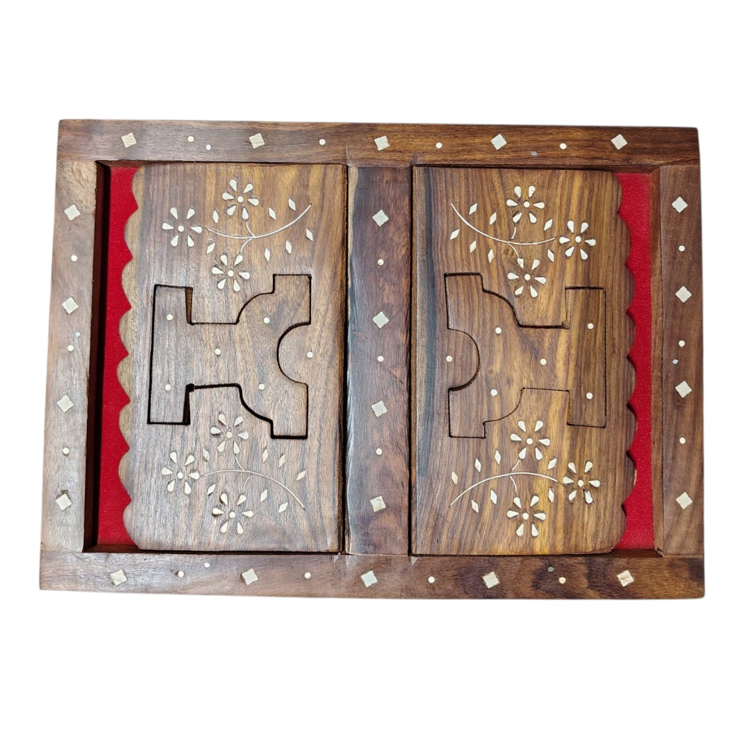 Wooden Handicrafts Holy Quran Sharif Book Box With Rehal Stand – Keeping Islamic Rihal Reading Books Material, Standard Size, Strong Built Quality