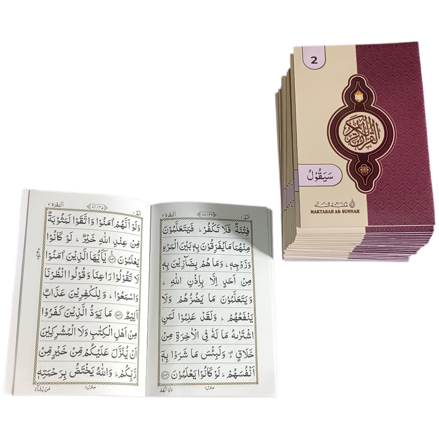 30 Para Set   (30 separate paras) of the Holy Quran – Two Color