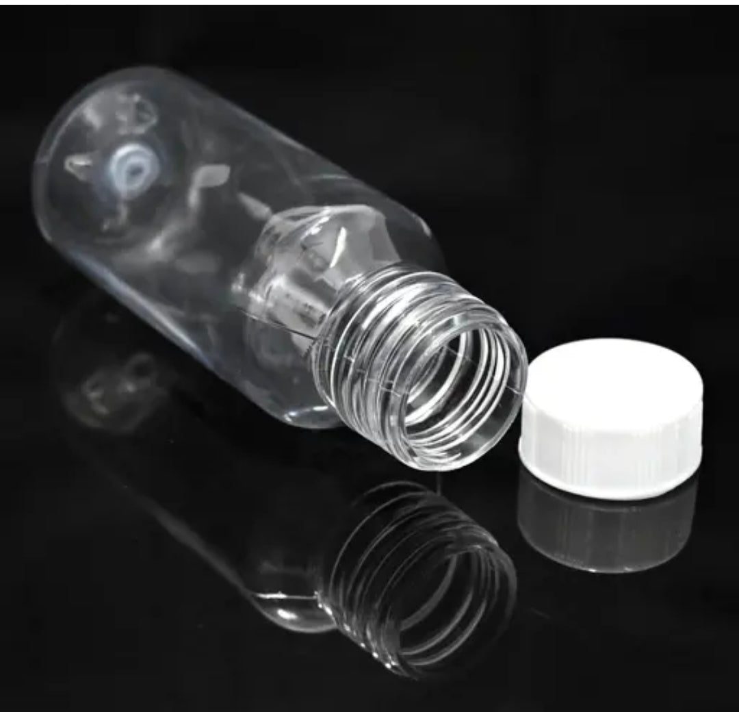 Zam Zam Transparent Empty Water Bottle with White Cap ( Capacity 60 ml )
