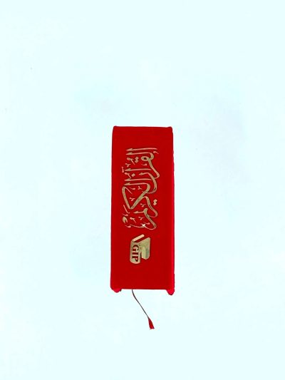 Velvet Mini Qur’an with golden brass cutout and fancy box