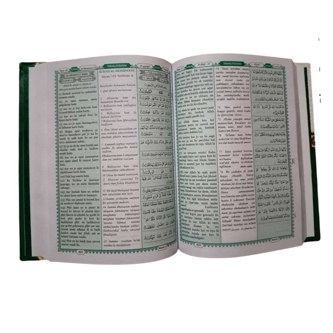 The Holy Quran urdu Translation in Roman Script with Transliteration &amp;  Arabic text (Aala Hazrat Imam Ahmed Raza Khan Barailwi Rah.) KANZUL IMAN FI TARJAMATUL QURAN