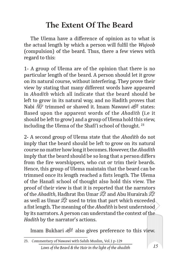 Laws of the Beard and the Hair in the Light of the Ahadith by: Maulana Fazlur Rahman ‘Azmi