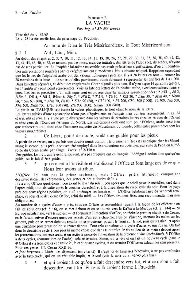 Le Saint Coran – Traduction Fransïaise avec Commentaire