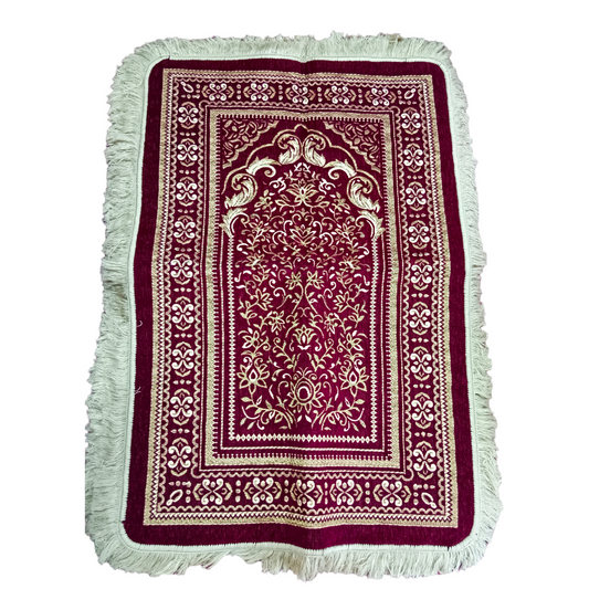 Premium Quality Luxury Padded Non Slip Adult Size Velvet Soft Plush Extra Large Comfort Prayer Mat Rug Janamaz Islam Muslim Gift Sale