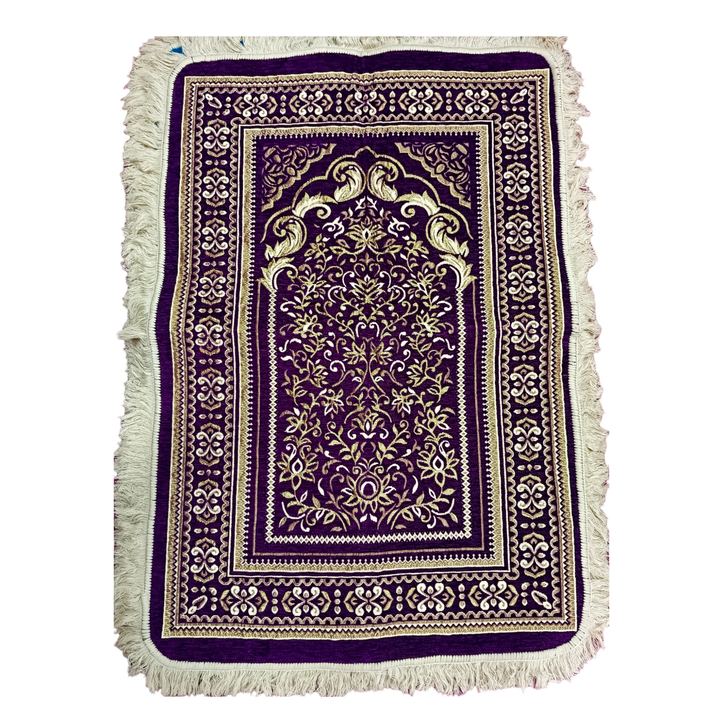 Premium Quality Luxury Padded Non Slip Adult Size Velvet Soft Plush Extra Large Comfort Prayer Mat Rug Janamaz Islam Muslim Gift Sale