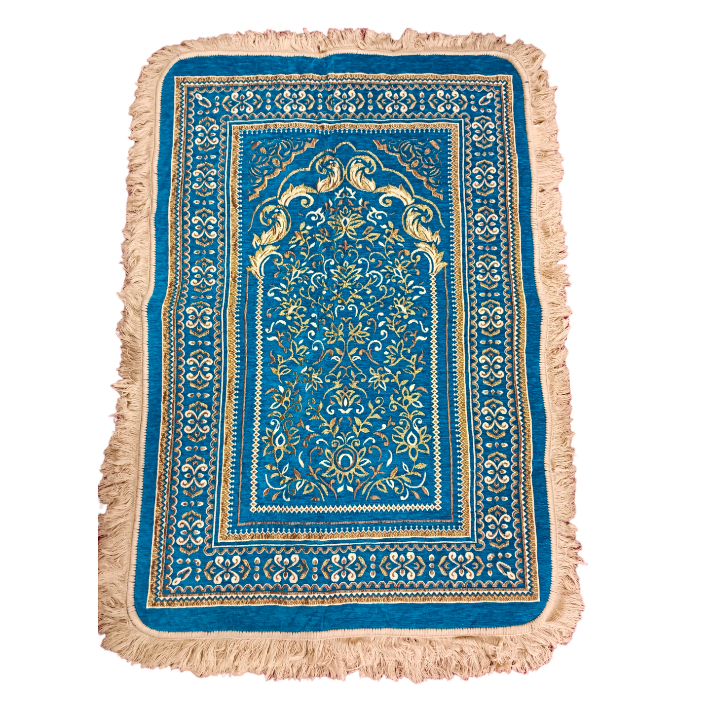 Premium Quality Luxury Padded Non Slip Adult Size Velvet Soft Plush Extra Large Comfort Prayer Mat Rug Janamaz Islam Muslim Gift Sale