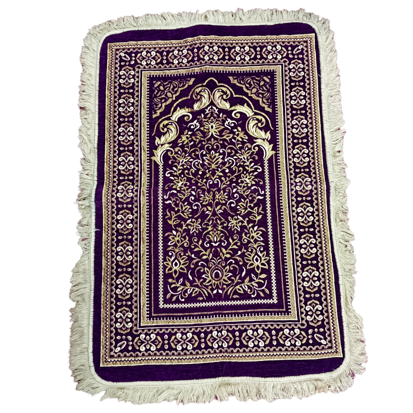 Premium Quality Luxury Padded Non Slip Adult Size Velvet Soft Plush Extra Large Comfort Prayer Mat Rug Janamaz Islam Muslim Gift Sale