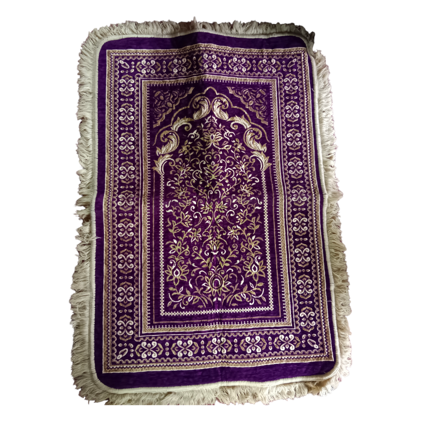 Premium Quality Luxury Padded Non Slip Adult Size Velvet Soft Plush Extra Large Comfort Prayer Mat Rug Janamaz Islam Muslim Gift Sale