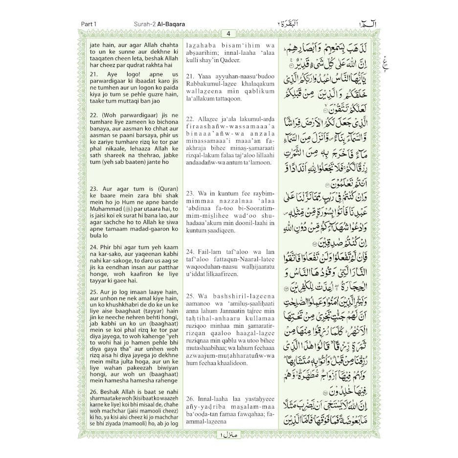 Holy Quran – Urdu translation in ROMAN Script with Transliteration and Arabic Text by Mufti Taqi Usmani