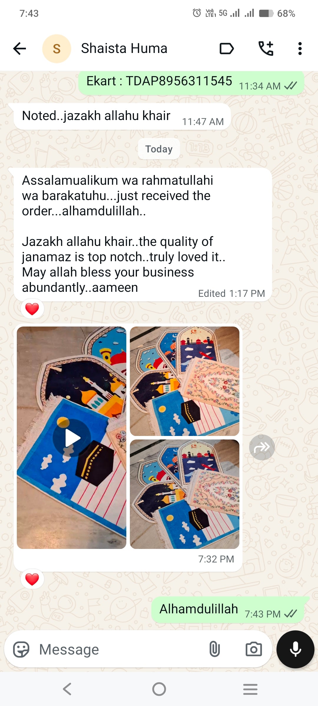 Kids Prayer Mat | Velvet Janamaz | Kids Janamaz