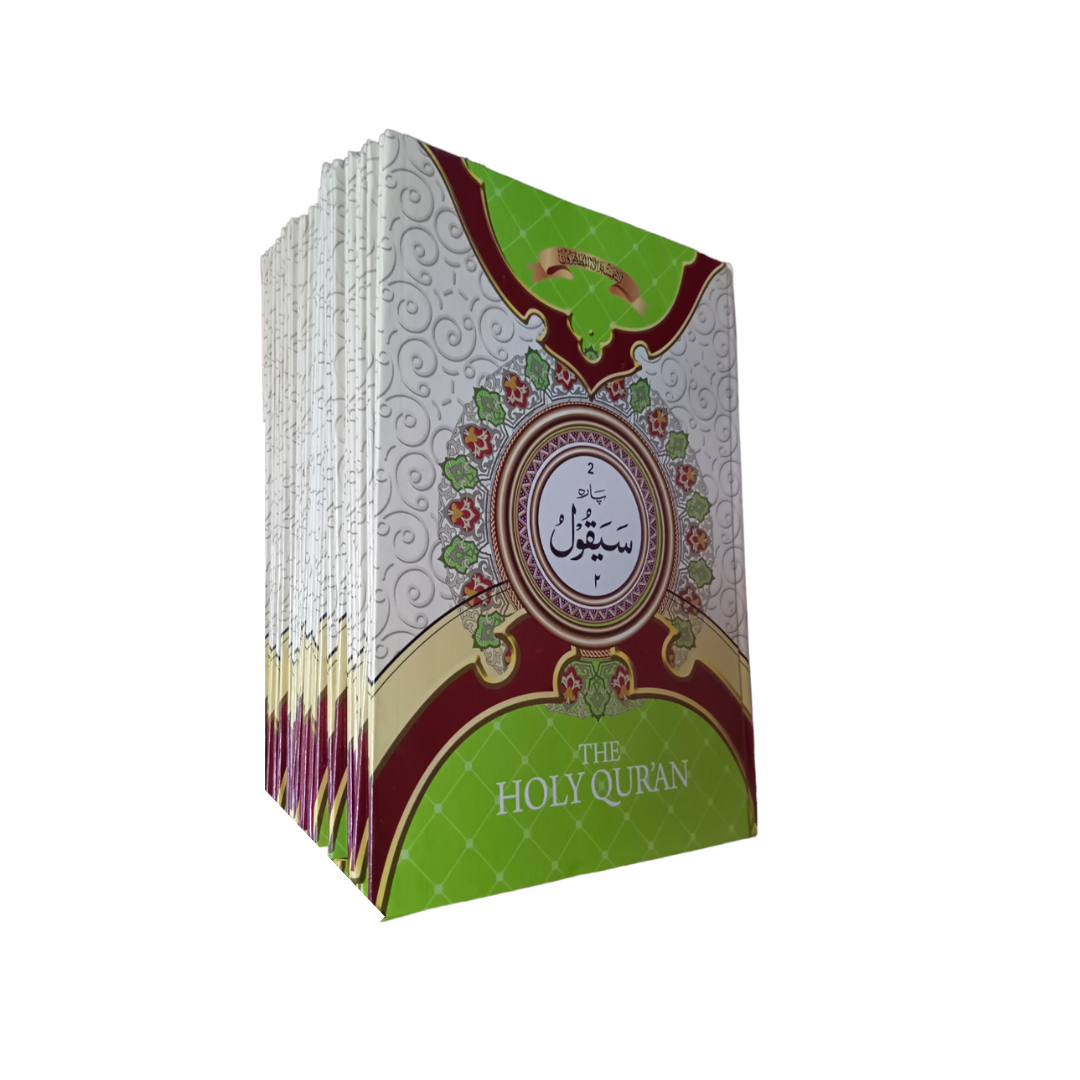 Para Set (1-30) ART PAPER Separate Paras Complete set | 13 Lines Quran | Indo-Pak Large Script | Hardcover without Box/Peti.