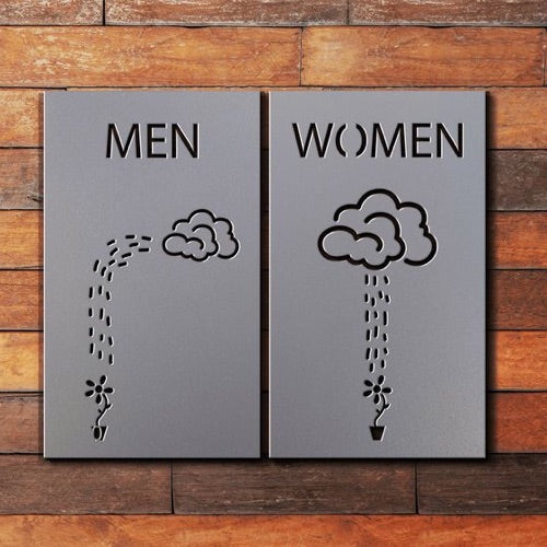 Rest Room Sign Metal Board