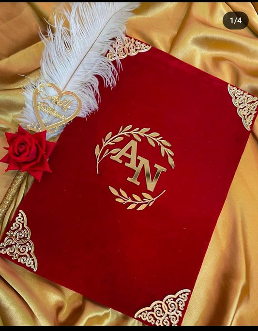 Nikah Nama Booklet With Signature Pen Combo set