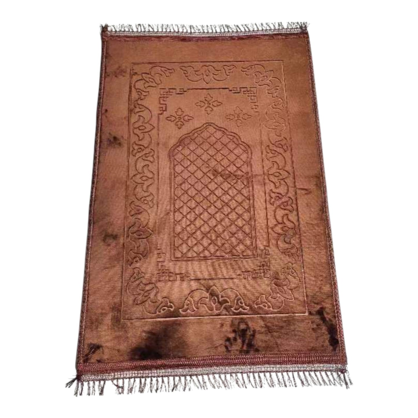 Premium Quality Luxury Padded Non Slip Adult Size Velvet Soft Plush Extra Large Comfort Prayer Mat Rug Janamaz Islam Muslim Gift Sale