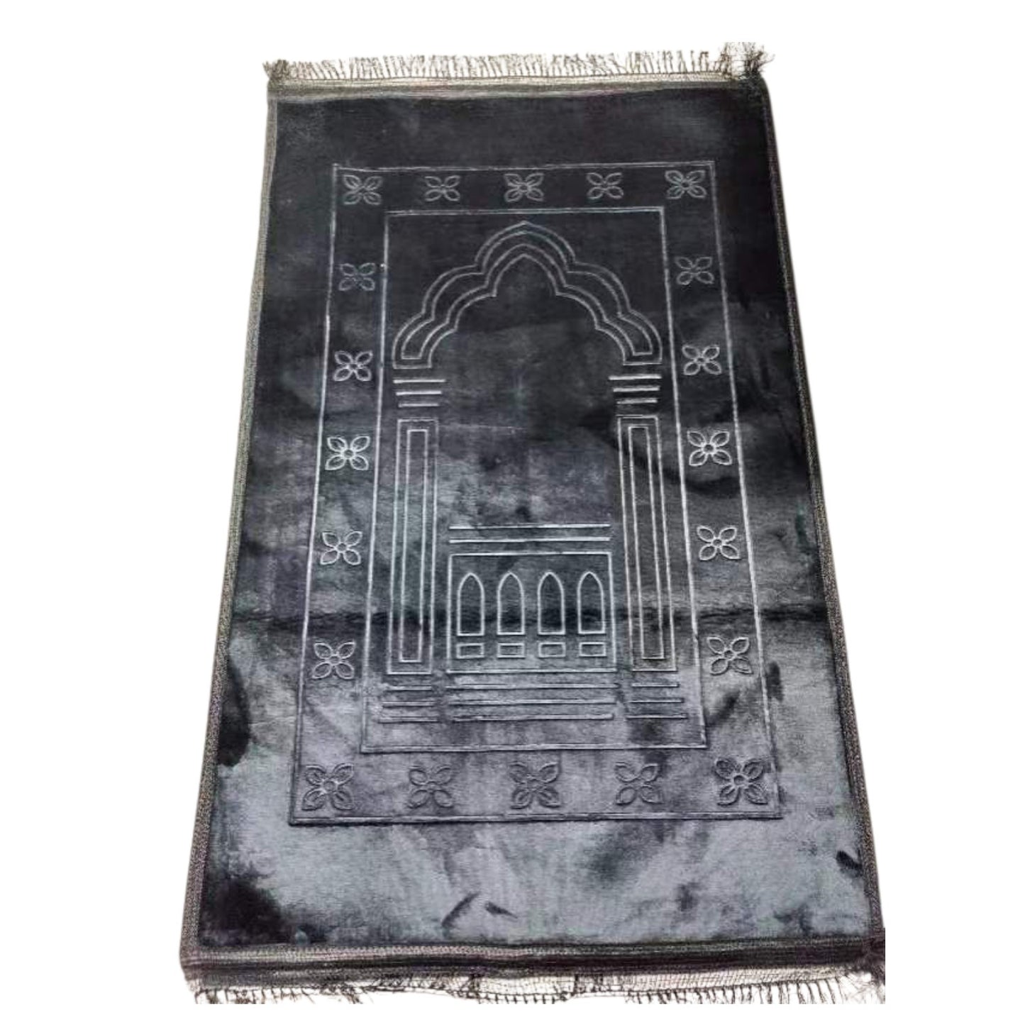 Premium Quality Luxury Padded Non Slip Adult Size Velvet Soft Plush Extra Large Comfort Prayer Mat Rug Janamaz Islam Muslim Gift Sale