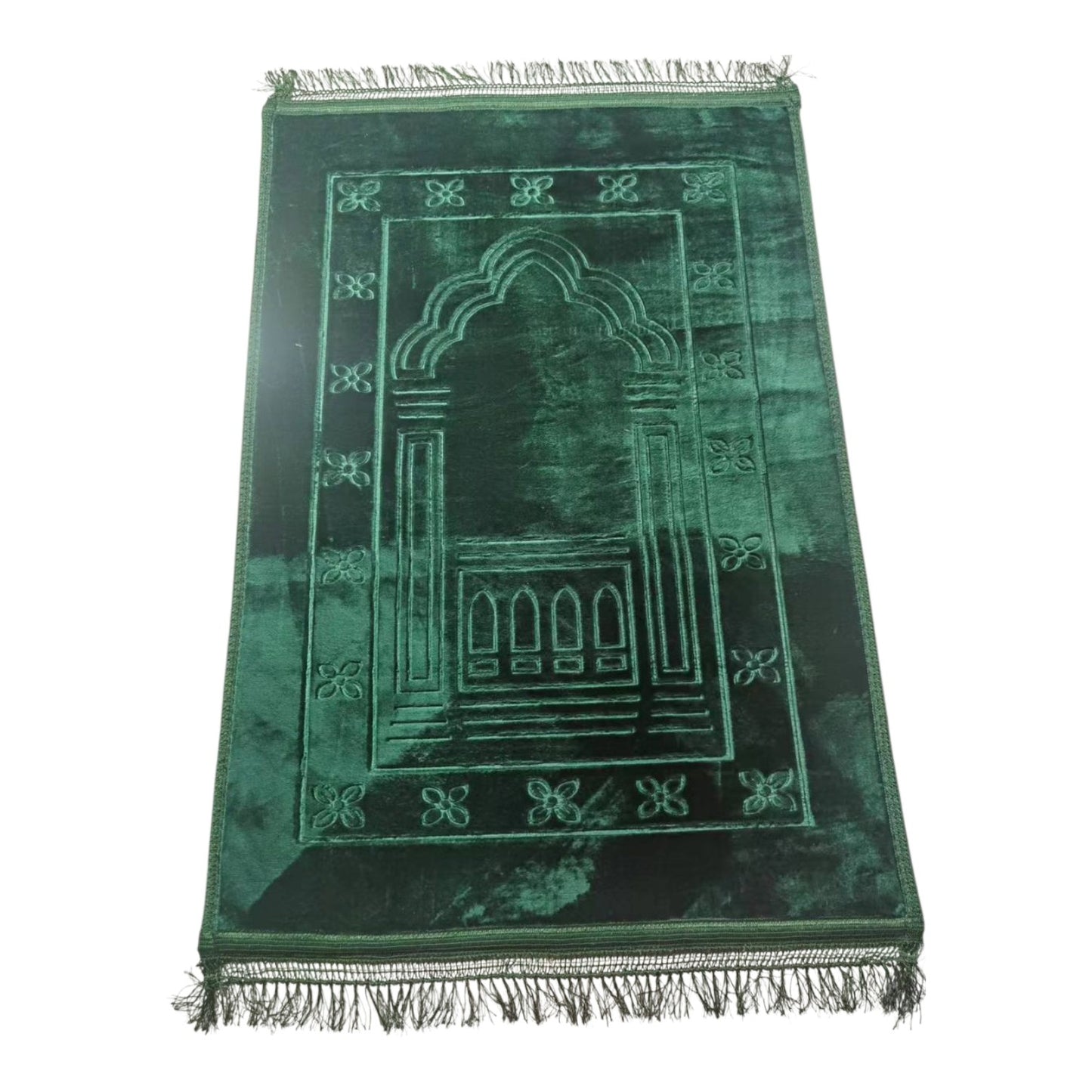 Premium Quality Luxury Padded Non Slip Adult Size Velvet Soft Plush Extra Large Comfort Prayer Mat Rug Janamaz Islam Muslim Gift Sale