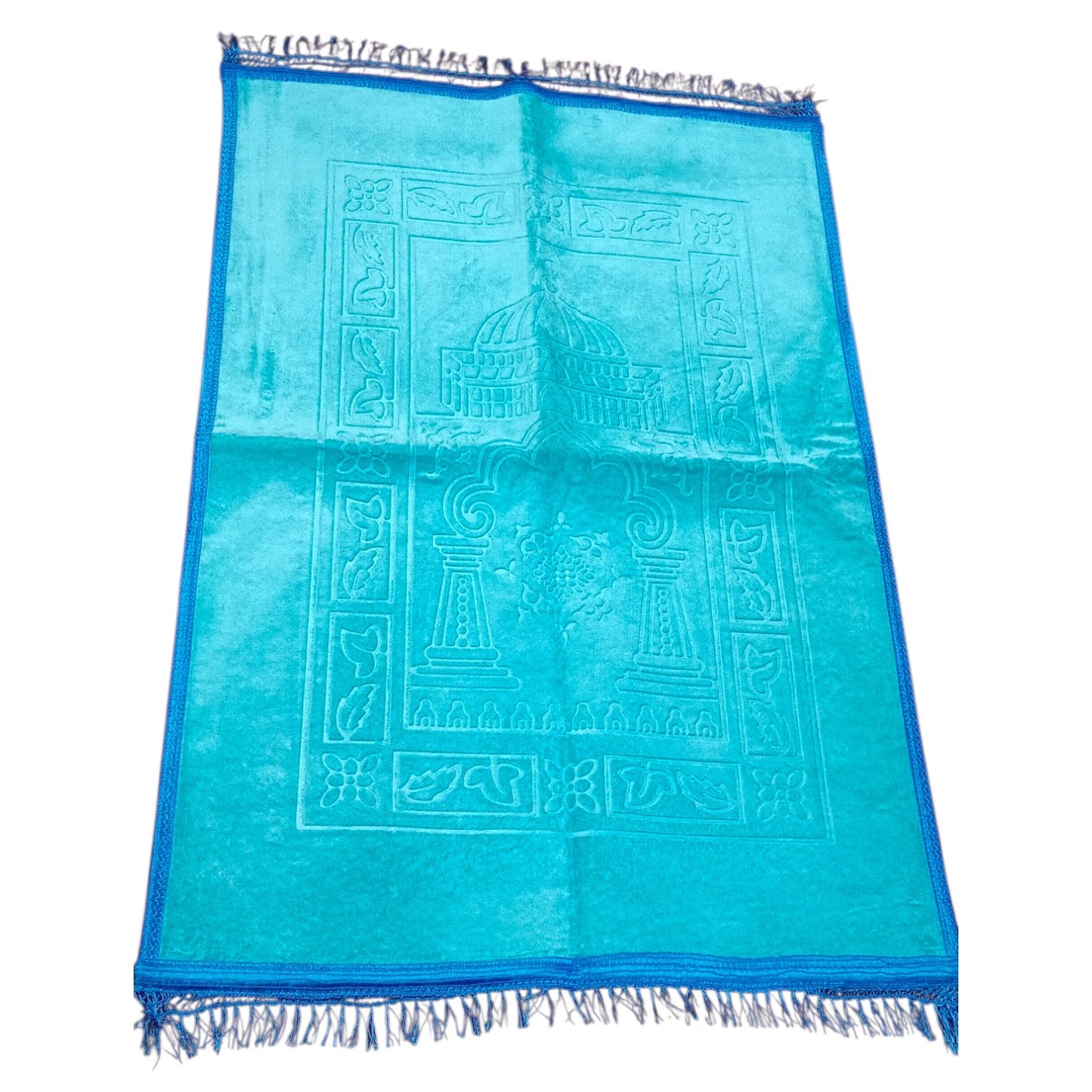 Premium Quality Luxury Padded Non Slip Adult Size Velvet Soft Plush Extra Large Comfort Prayer Mat Rug Janamaz Islam Muslim Gift Sale