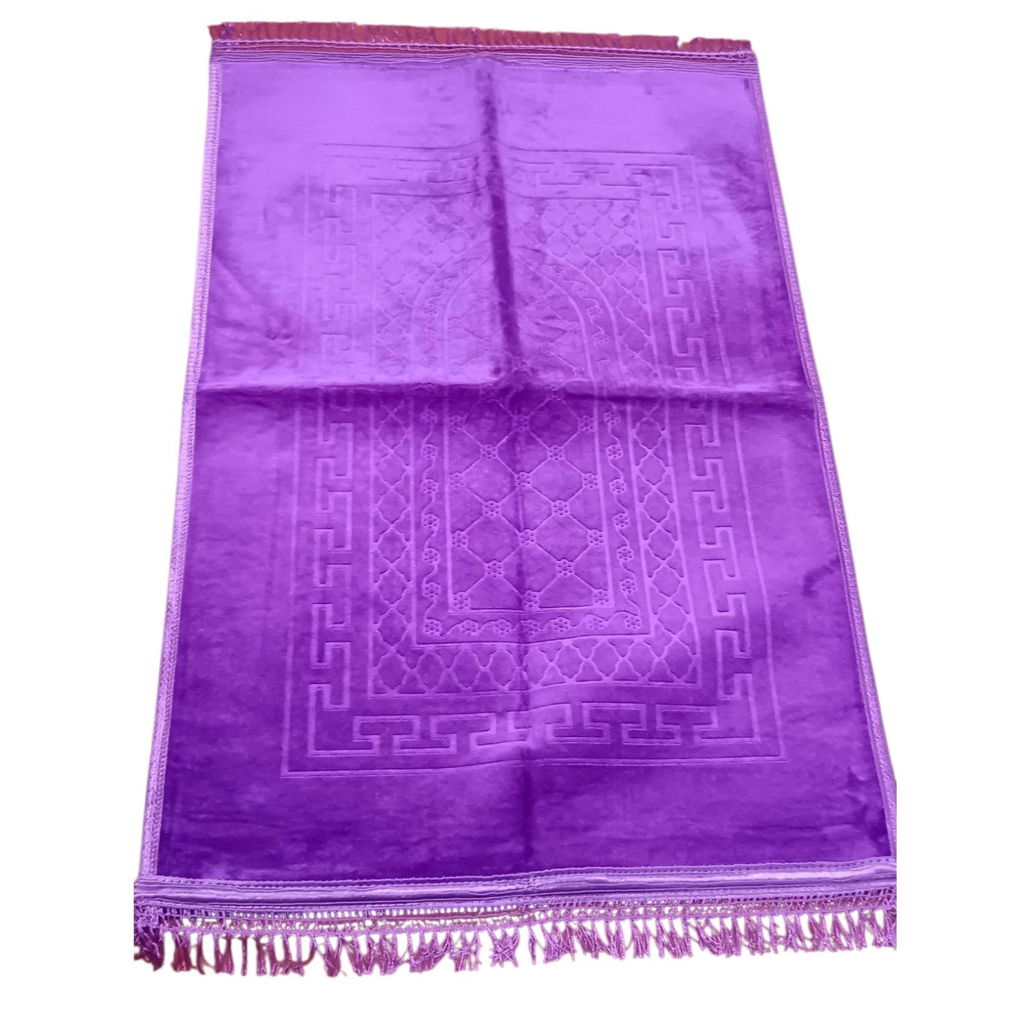 Premium Quality Luxury Padded Non Slip Adult Size Velvet Soft Plush Extra Large Comfort Prayer Mat Rug Janamaz Islam Muslim Gift Sale