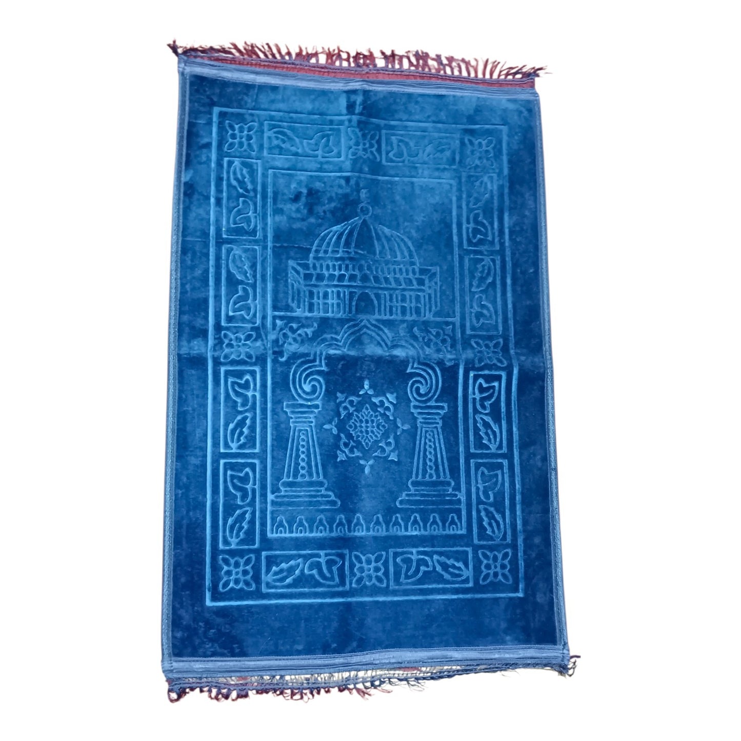 Premium Quality Luxury Padded Non Slip Adult Size Velvet Soft Plush Extra Large Comfort Prayer Mat Rug Janamaz Islam Muslim Gift Sale