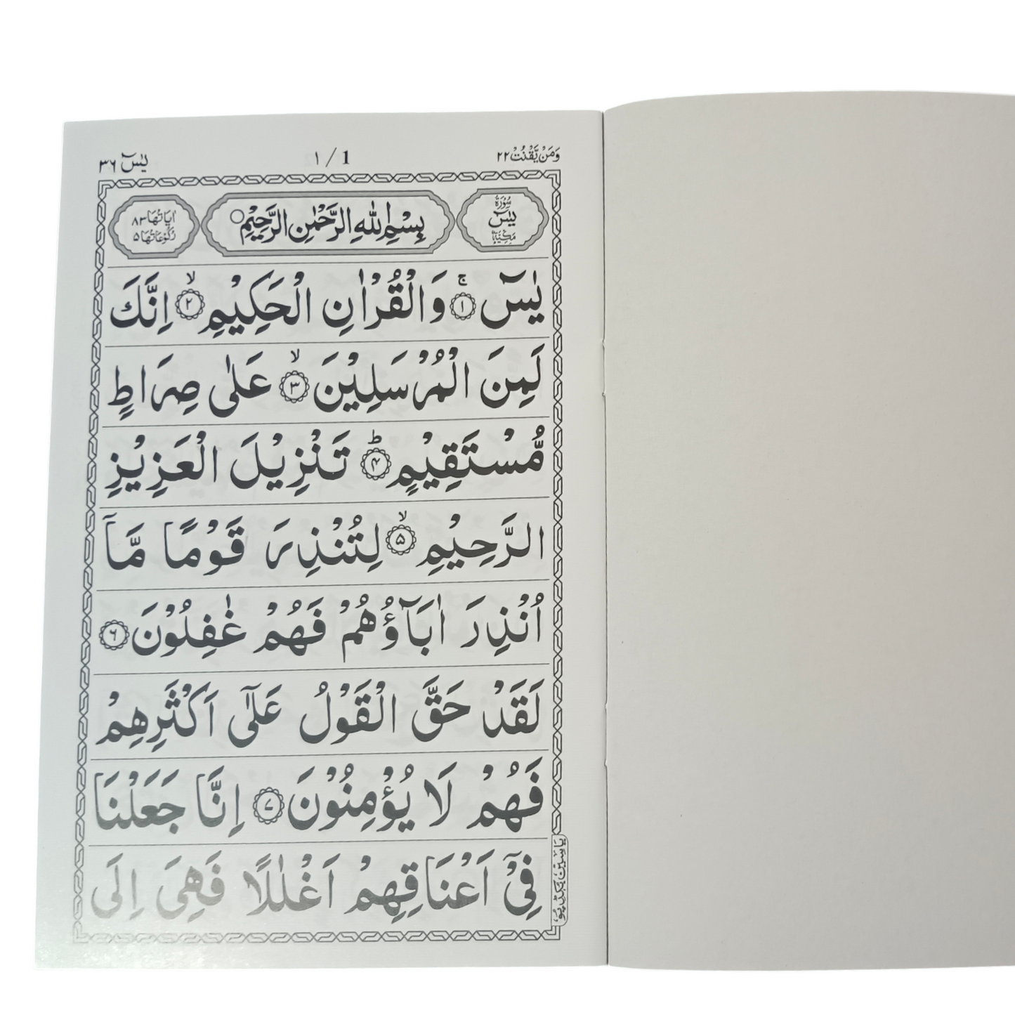 Surah Yaseen | Surah Rahman | Surah Waqiah |Surah Mulk | Surah Jumuah | Surah Muzammil | Ayat Al Kursi |Ahad Naamah Dua | Large Font  Art Paper