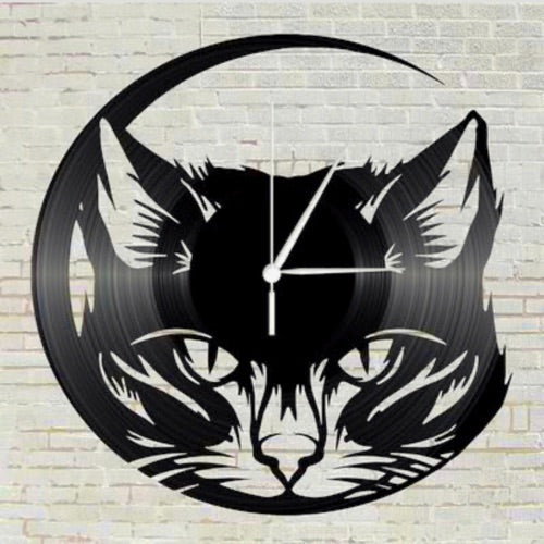Cat Wall Clock Metal