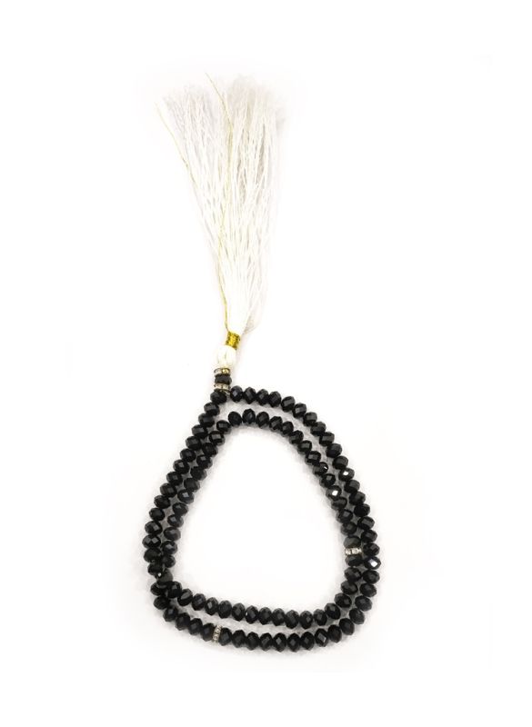 Crystal Black Tasbih - 8mm