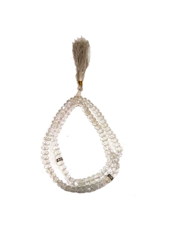 Crystal White Tasbih - 8mm