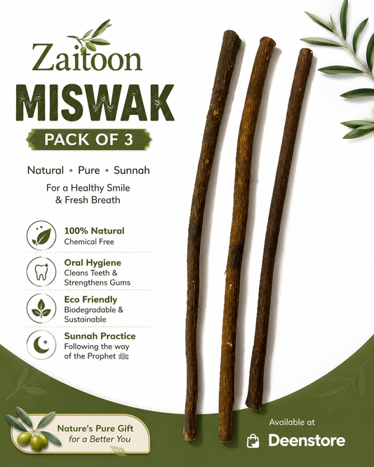 Zaitoon Miswak Olive Herbal Miswak | Pack Of 3