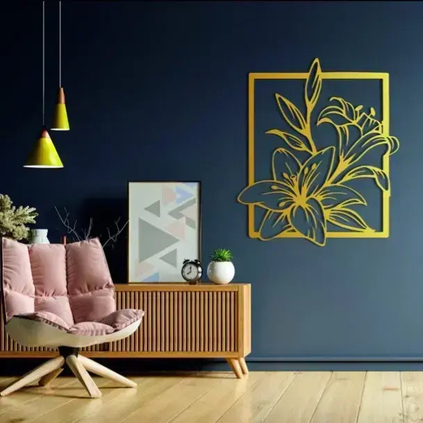 Lily Flower Metal Wall Art