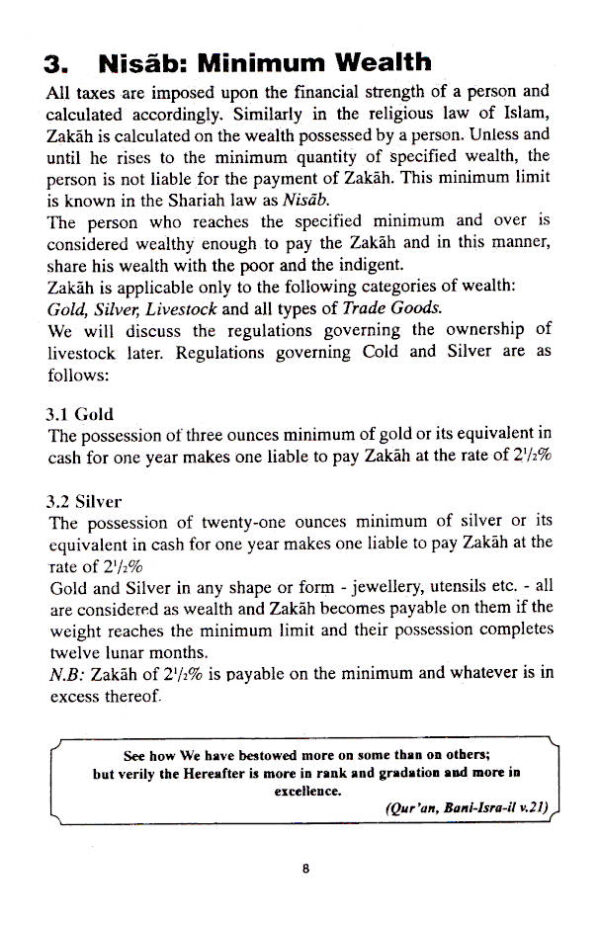 ZAKAH – The Religious Tax of Islam (Brief Guidelines) by: Abdur Rehman Ansari